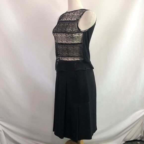 Dorothee Schumacher Black Lace and Patent Top/Skirt Set - Picture 2 of 12